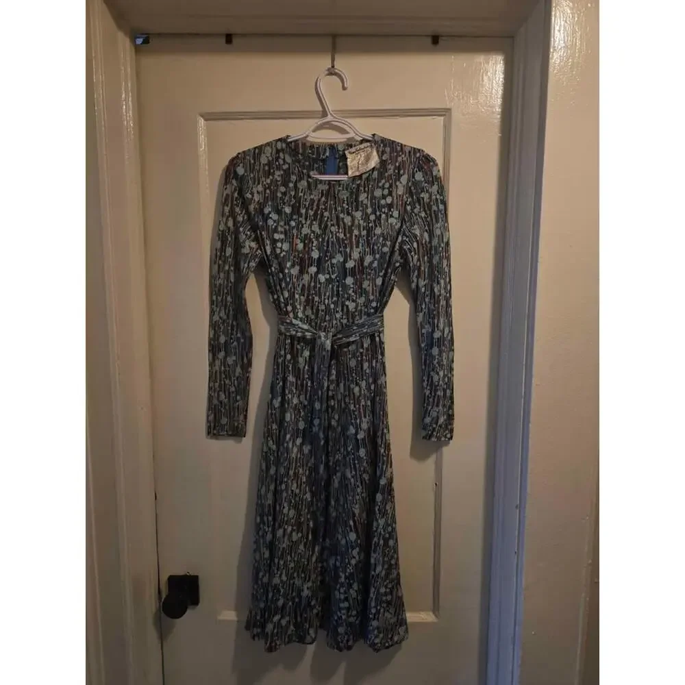 Vintage Diane Von Furstenberg 1960s Painters pattern dress Made in Italy size 6